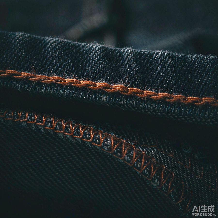 Chain-stitched hems, roped by hand