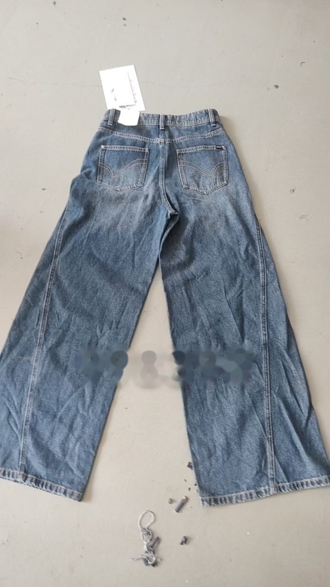 Vintage indigo wash denim jeans — real production style 01